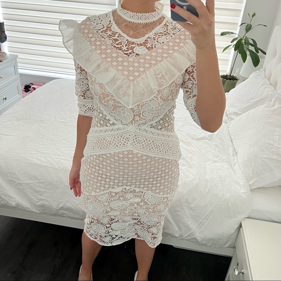 True Decadence Lace Midi Dress - Picture 3 of 9